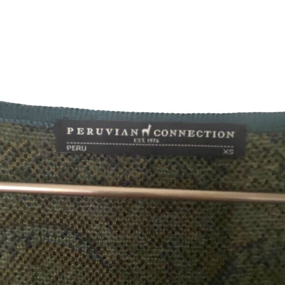 Peruvian Connection Kashmiri Pima Cotton Dress XSmall Black Turquoise Paisley - Picture 8 of 11